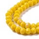 Electroplate Opaque Solid Color Glass Beads Strands EGLA-A034-P4mm-L02-3