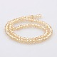Pearl Luster Plated Faceted Rondelle Glass Beads Strands GLAA-A024B-PL01-2