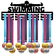 Schwimmer & Wort schwimmen Mode Eisen Medaille Aufhänger Halter Display Wandregal ODIS-WH0021-031-2