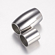 Barrel 304 Stainless Steel Magnetic Clasps X-STAS-I026-05-3