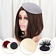 5Pcs 5 Colors EVA Cloth Teardrop Fascinator Hat Base for Millinery AJEW-FG0003-19-4
