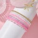 Set di braccialetti elastici con perline di semi di vetro da 8 pz e 8 colori per donna BJEW-JB09661-01-2