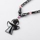 Valentines Day Gift for Boyfriend Non-Magnetic Synthetic Hematite Necklaces NJEW-E002-34-3