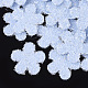 不織布コスチュームアクセサリー  プラスチックと樹脂のラインストーン  髪のパーツのアクセサリー  花  ライトスカイブルー  36x37x3.5mm FIND-T063-006B-07-1