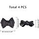 PandaHall Elite 4pcs Ribbon Bowknot Fashion Bow Butterfly High Heel Shoe Clips Decorative Shoe Accessories Larger Hair Bows for Women WOVE-PH0001-10-3
