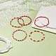 5Pcs 5 Colors Glass Seed Beaded Stretch Bracelets Set for Women BJEW-JB08563-2