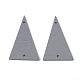 スプレー塗装木材リンク  三角形  濃いグレー  48x29x2.5mm  穴：2mm WOOD-T017-02A-2