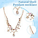 Anattasoul 2 pièces 2 styles pendentifs en coquillage naturel ensemble de colliers à bretelles avec cordons en polyester NJEW-AN0001-66-3