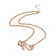 Crystal Rhinestone Snake Pendant Necklace with Alloy Curb Chains for Women NJEW-I118-02KCG-2