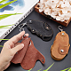 Nbeads 3Pcs 3 Colors Cattle Hide Keychains FIND-NB0002-19-3