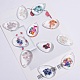 40 pièces 10 couleurs pendentifs en verre transparent GGLA-SZ0001-44-4