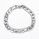 Les colliers de chaîne de figaro d'acier inoxydable des hommes 304 à la mode et des ensembles de bijoux de bracelets SJEW-L186-03P-2