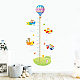 SUPERDANT 3 PCS/Set Height Chart Hot Air Balloon Height Chart Animal Pilot Wall Sticker PVC Growth Charts Ruler 50 to 170 cm Height Measure for Nursery Bedroom Living Room DIY-WH0232-034-6