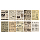 スクラップブック紙パッド  DIYアルバムスクラップブック用  グリーティングカード  背景紙  装飾的な日記  長方形  新聞  言葉  21x14.8cm  10枚/セット SCRA-PW0004-259C-1