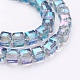 Chapelets de perles en verre électroplaqué EGLA-R064-6mm-09-3