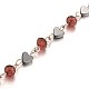 Perles de verre doubles chaînes de liaison pour création de colliers bracelets AJEW-JB00095-02-1