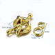 Brass Spring Ring Clasps KK-L082C-01G-3