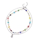 Conjunto de joyas de perlas naturales y mal de ojo con colgante de oso SJEW-TA00004-5