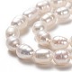 Fili di perle di perle d'acqua dolce coltivate naturali PEAR-L033-65-2