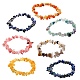7 pièces 7 styles puces naturelles et synthétiques ensembles de bracelets extensibles en perles de pierres précieuses BJEW-SZ0001-39-1