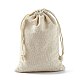コットンラッピングポーチ巾着袋  小麦  17x12cm X-ABAG-R011-13x18-4