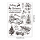 GLOBLELAND Christmas Tree Truck Clear Stamps for DIY Scrapbooking Merry Christmas Silicone Clear Stamp Seals 21x14.8cm Transparent Stamps for Cards Making Photo Album Journal Home Decoration DIY-WH0371-0039-6