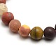 Frosted Natural Mookaite Round Bead Strands G-M064-4mm-11-2