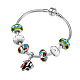 TINYSAND Sterling Silver Joy Of Fish and Water European Bracelets TS-Set-020-23-1