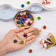 Beadthoven 35 pièces 7 couleurs perles de chalumeau cahoteuses faites à la main transparentes LAMP-BT0001-04-6