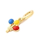 Латунные разноцветные эмалевые европейские подвески KK-F904-18G-2
