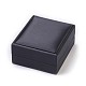 Imitacion de cuero de la pu cubierto de joyas de madera colgante cajas OBOX-F004-12A-1