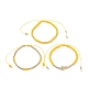 Set di braccialetti di perline di nylon intrecciati regolabili BJEW-JB05735-04-1