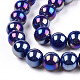 Chapelets de perles en verre opaque électrolytique GLAA-T032-P10mm-AB03-3