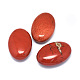 Piedras de palma de masaje curativo de jaspe rojo natural G-P415-64-1