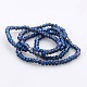 Full Rainbow Plated Faceted Rondelle  Glass Beads Strands GLAA-A024A-FR03-2