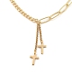 Colliers pendentif croix en laiton NJEW-JN02970-01-2