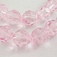 Pink Color Glass Faceted Round Beads Strands X-GF8mmC40-1
