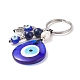 Porte-clés en lapis-lazuli naturel et perles d'eau douce KEYC-JKC00365-4