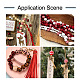 Beadthoven 100pcs 5 style perles en bois naturelles teintes sur le thème de noël WOOD-BT0001-07-7