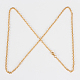 304ステンレス製のアズキチェーン　ネックレスを作るのに使えます  カニカン付き  真空めっき  ゴールドカラー  23.6インチ（59.9cm） STAS-P045-02G-2