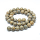 Ronds de perles de pierres précieuses de jaspe de peau jaune léopard naturel G-J302-12-4mm-3