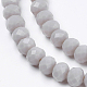 Faceted Solid Color Glass Rondelle Bead Strands GLAA-Q044-8mm-09-3