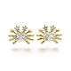 Серьги-гвоздики из циркония EJEW-H157-03G-02-4