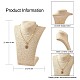 立体的なネックレスの胸像が表示されます  PUマネキンのジュエリーディスプレイ  籐でカバー  小麦  210x125x278mm NDIS-E018-C-01-5