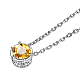 TINYSAND Rhodium Plated 925 Sterling Silver Rhinestone Pendant Necklace TS-N395-CY-2