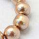 Backen gemalt pearlized Glasperlen runden Perle Stränge HY-Q003-4mm-11-3