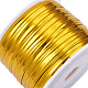 プラスチックワイヤーツイストタイ  鉄心とステンレス鋼＆ABSプラスチックはさみ付き  ゴールド  4x0.2mm  約100ヤード/ロール AJEW-TA0017-16-4