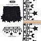 ムーンスターポリエステルレーストリム  服装アクセサリー  裁縫や工芸品の装飾用  ブラック  4-1/4インチ（108mm） OCOR-WH0080-56A-2