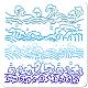 GORGECRAFT 30x30cm Sea Waves Stencil Ocean Wave Template 4 Styles Nautical Wave Pattern Reusable Plastic Square Stencils for Painting on Wood Floor Wall Furniture Canvas Fabrics DIY Crafts Decoration DIY-WH0244-280-1