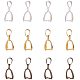 PandaHall Elite 90pcs 3 Colors Brass Pinch Bails Pinch Clip Bail Clasp Dangle Charm Bead Pendant Connector Findings for Pendants Necklace Jewelry DIY Craft Making KK-PH0036-29-1
